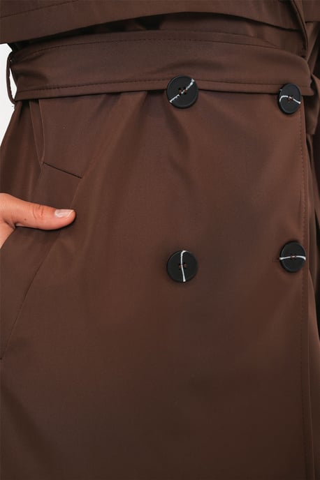 Dubbelt knäppt trenchcoat - Image 6