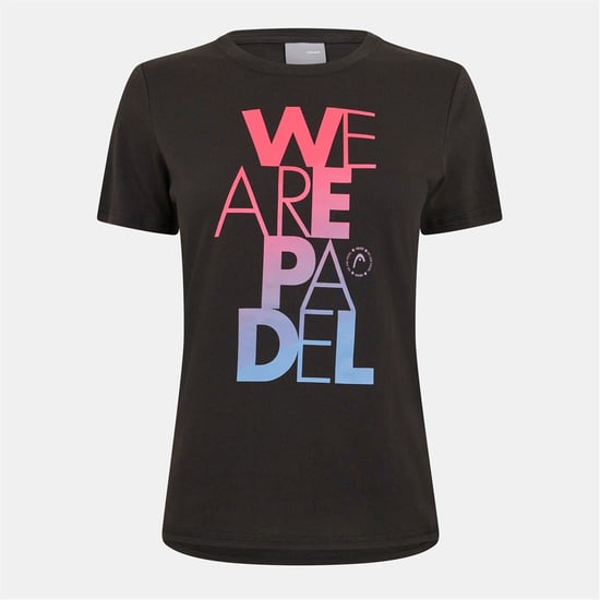 Women's Head Printed Logo Crew Neck Short Sleeve Jersey T-Shirt in Black - Image 1