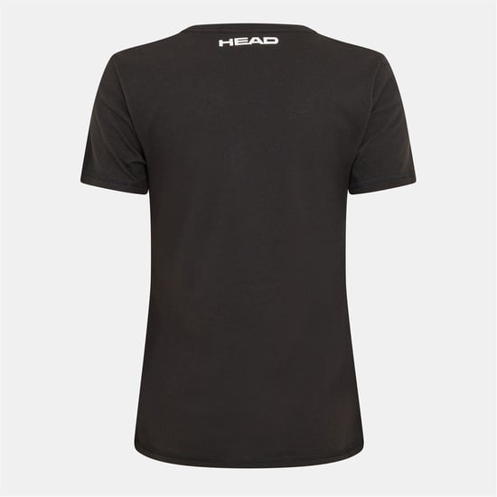 Women's Head Printed Logo Crew Neck Short Sleeve Jersey T-Shirt in Black - Image 2