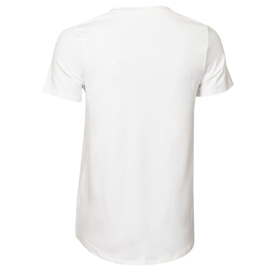 Women's Calvin Klein Golf V-Neck Regular Fit T-Shirt in White/Pink - Image 4