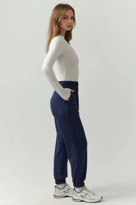 Elastische taille modal touch jogger broek - Image 2