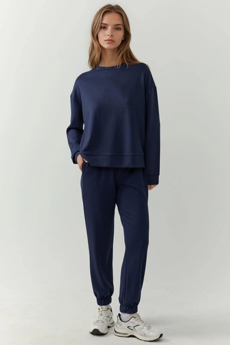 Elastische taille modal touch jogger broek - Image 4