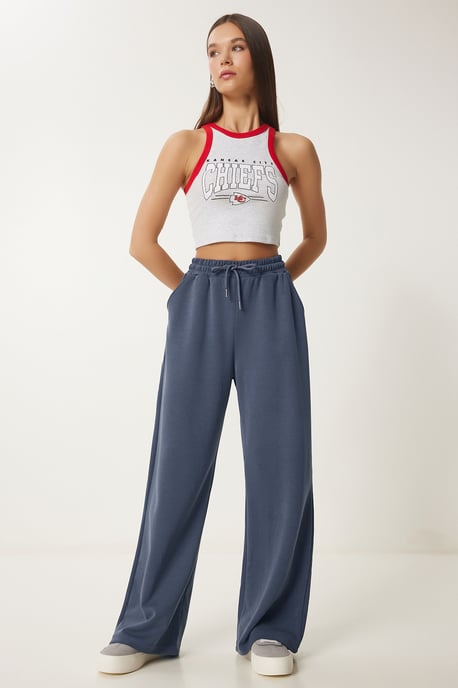 Wijde broek met trekkoord in de taille - Image 3