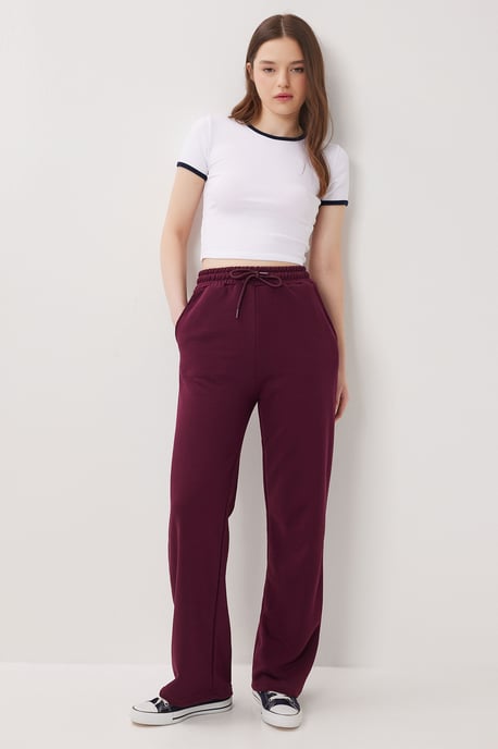Wide Leg Drawstring Waist Sweatpants - Image 2