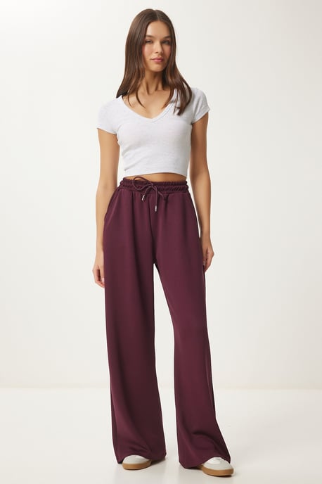 Wide Leg Drawstring Waist Sweatpants - Image 3