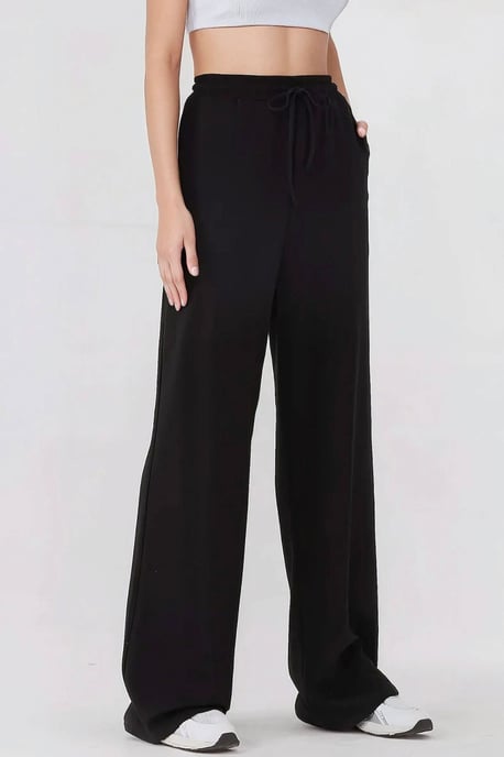 Wide Leg Elastic Waist Sweatpants - Image 1