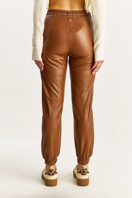 Synthetische Leren Joggingbroek met Striksluiting - Image 6