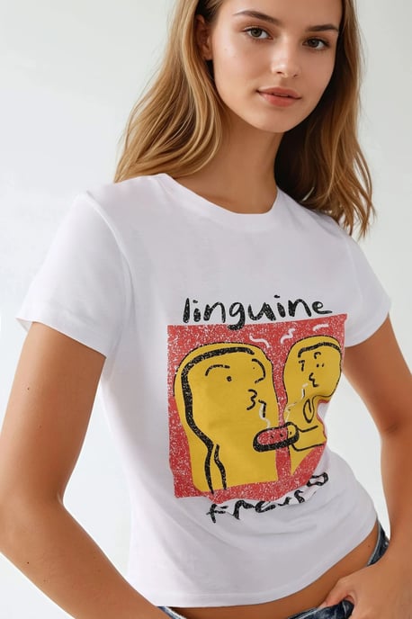 Slim Fit Tryckt Crew Neck T-shirt - Image 2