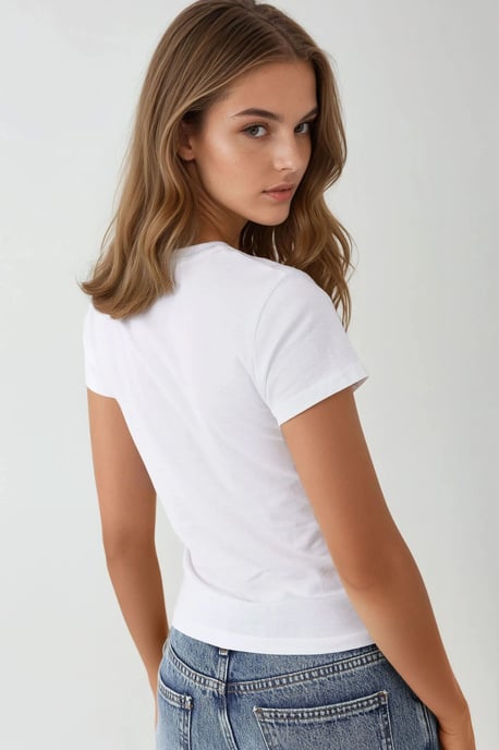 Slim Fit Tryckt Crew Neck T-shirt - Image 4