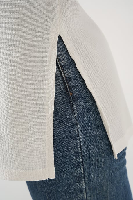 Textured Crew Neck Short Sleeve T-Shirt - Image 5
