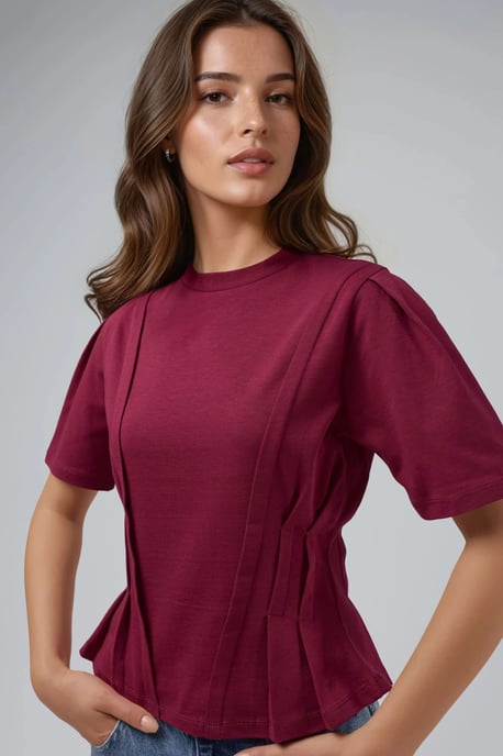 Fitted Crew Neck T-Shirt - Image 1