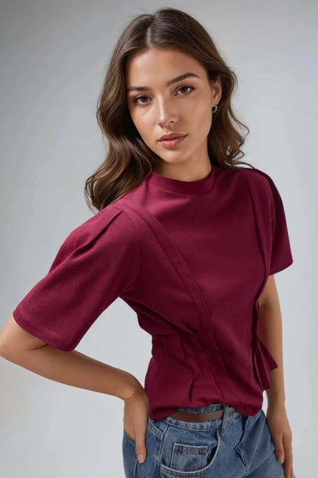 Fitted Crew Neck T-Shirt - Image 4
