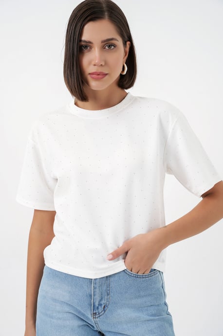 Steen Gemeleerde Crew Neck T-Shirt - Image 4