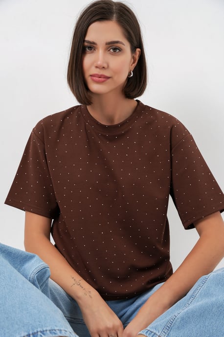 Steen Gemeleerde Crew Neck T-Shirt - Image 3