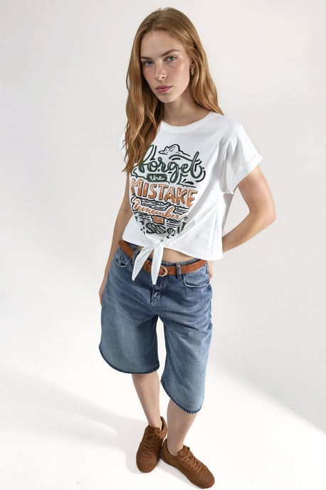 Printed Crop T-Shirt - Image 2