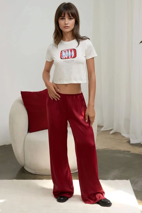 Geprinte Regular Fit Crew Neck 100% Katoenen Cropped T-shirt - Image 5