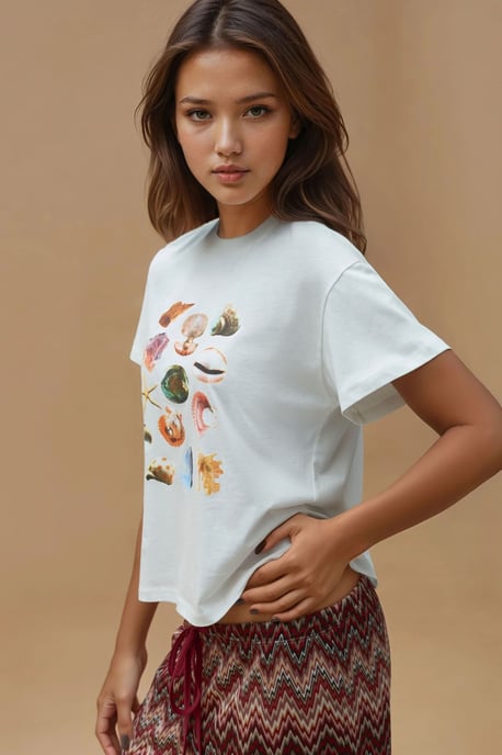 Tryckt Regular Fit Rundhalsad T-shirt i 100% Bomull - Image 4
