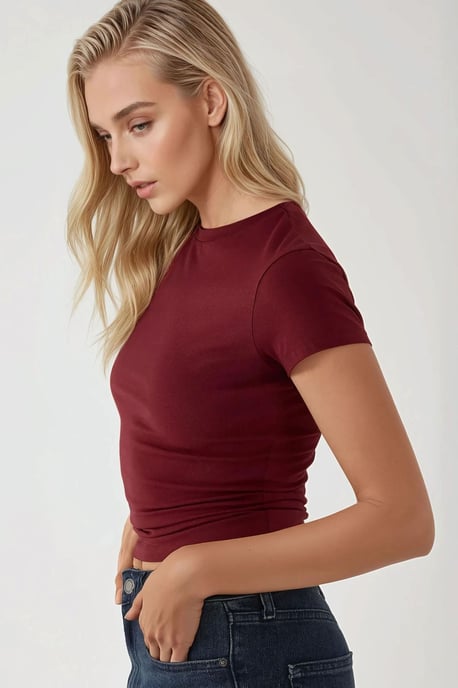 Slim Fit Zachte Katoenen Round Neck T-Shirt - Image 2