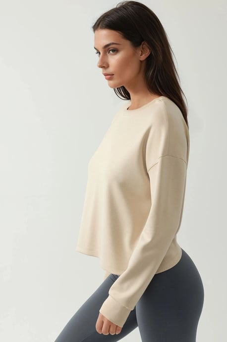 Sweatshirt met lange mouwen en rugsplitdetails - Image 2