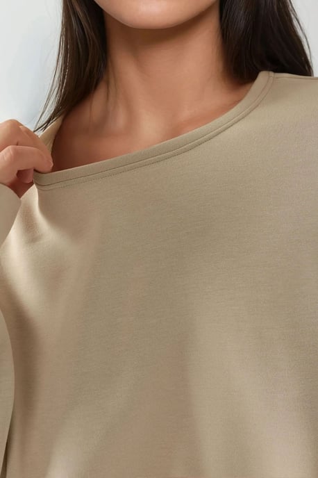 Sweatshirt met lange mouwen en rugsplitdetails - Image 5