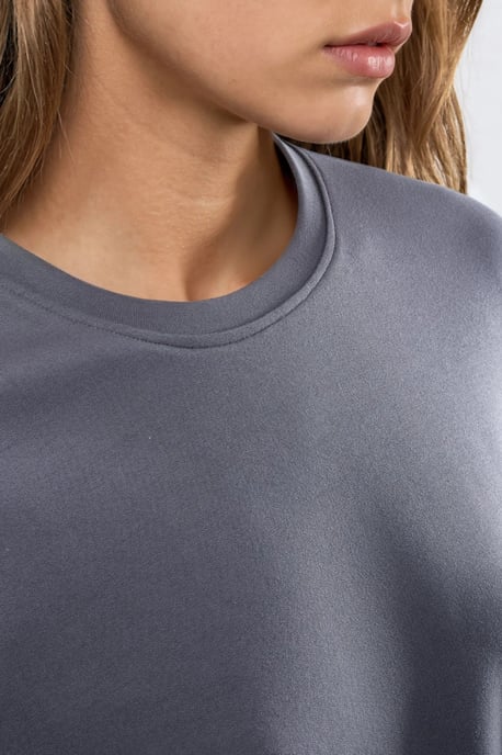 Överdimensionerad Crew Neck Modal Touch Stickad T-shirt - Image 6