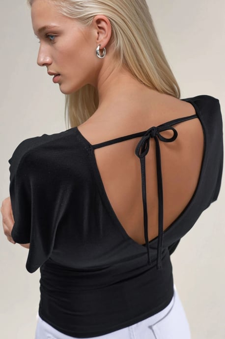 Ruched V-Neck T-Shirt - Image 2