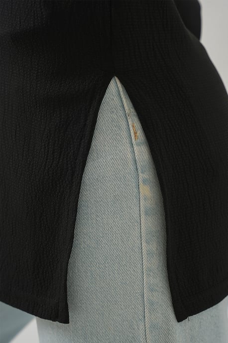 Gestructureerde Ronde Hals Korte Mouwen T-Shirt - Image 5