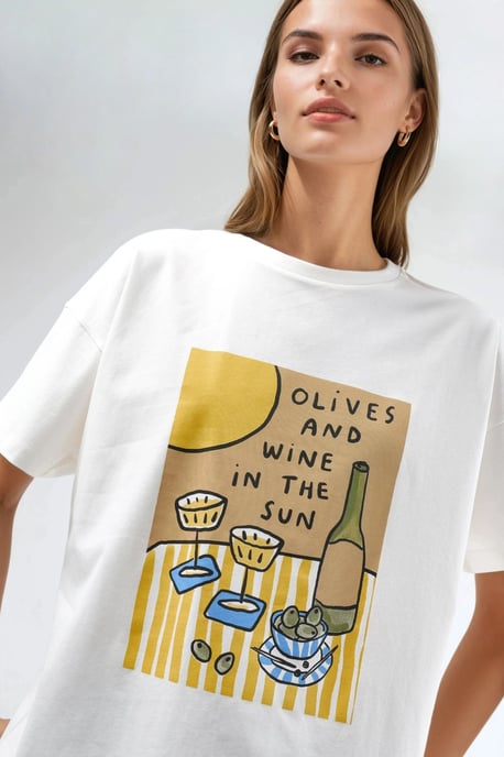 Tryckt Oversized T-shirt - Image 1