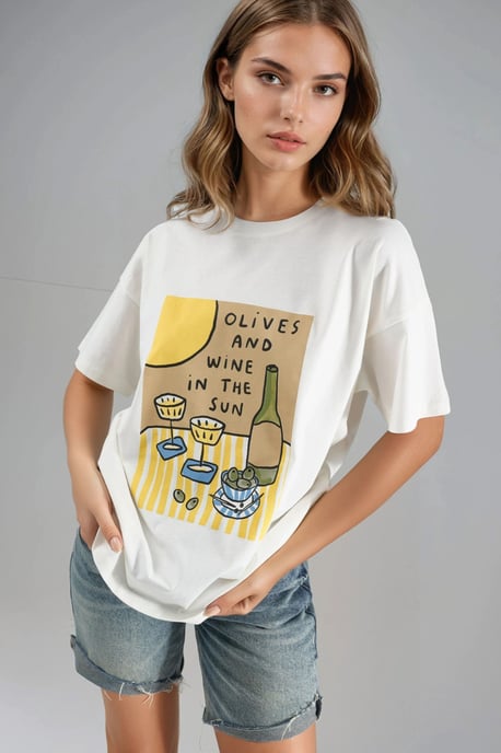 Tryckt Oversized T-shirt - Image 4