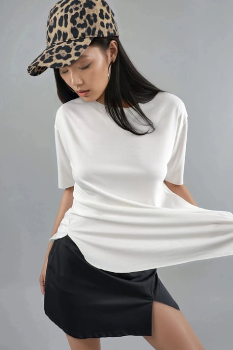 Losse Pasvorm Crew Neck T-shirt - Image 2