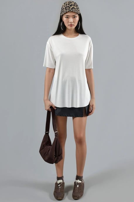 Losse Pasvorm Crew Neck T-shirt - Image 5