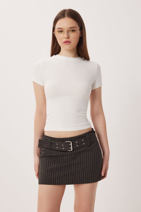 Slim Fit Crew Neck Crop 2-Pack T-shirt - Image 5