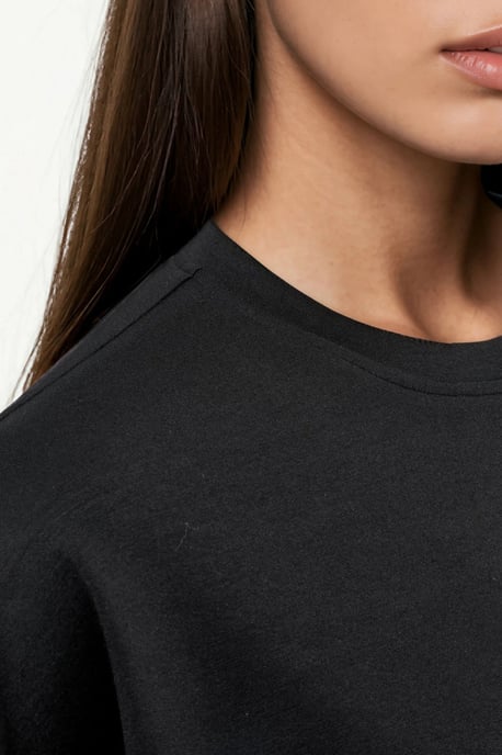 Överdimensionerad Crew Neck Modal Touch Stickad T-shirt - Image 5