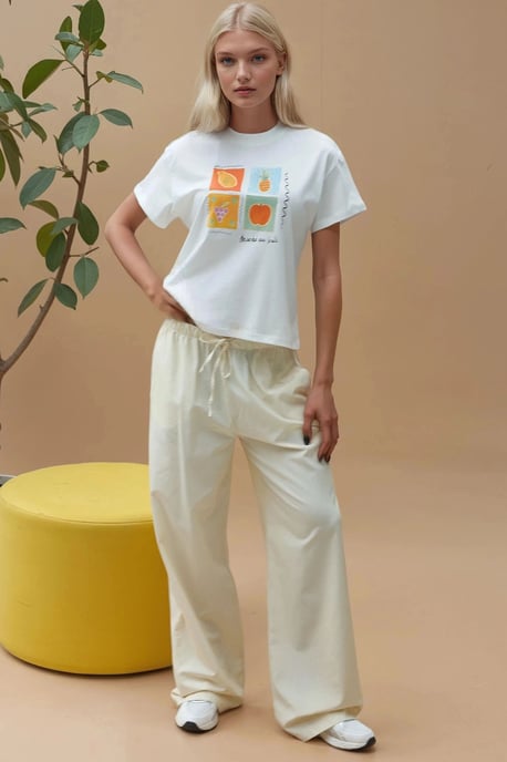 Tryckt Regular Fit Crew Neck T-shirt i 100% bomull - Image 6