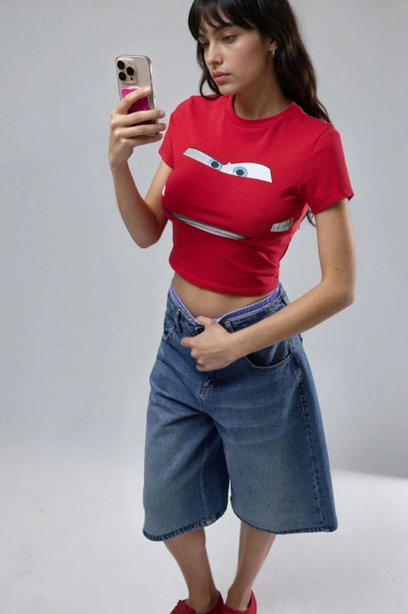 Korte Mouw Auto Print T-Shirt - Image 2