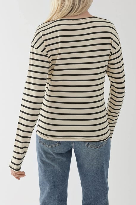 Randig knapplins T-shirt - Image 5