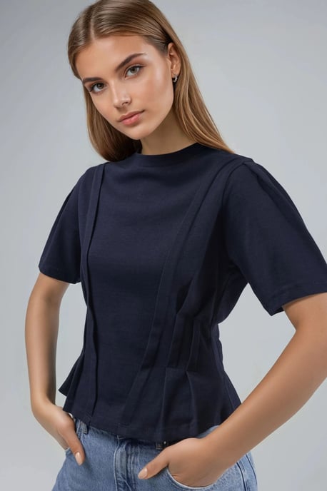 Fitted Crew Neck T-Shirt - Image 1