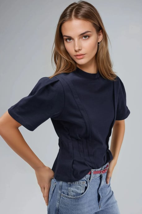 Fitted Crew Neck T-Shirt - Image 4