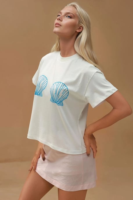 Tryckt Regular Fit Crew Neck T-shirt i 100% Bomull - Image 4