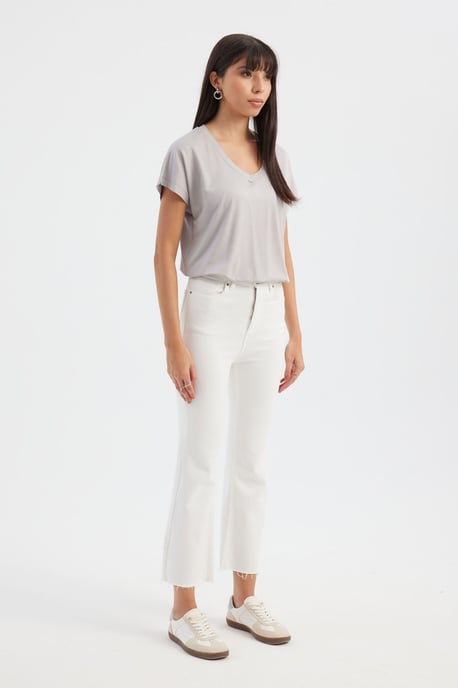Scoop Neck Avslappnad T-shirt - Image 2