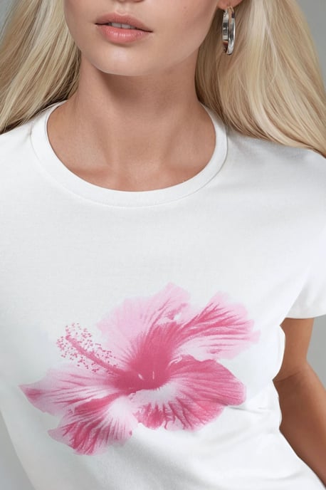 Gemusterde Strakke T-Shirt - Image 6