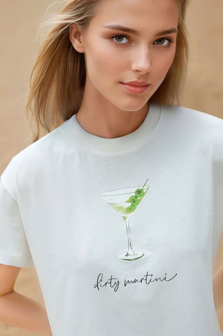 Tryckt Regular Fit Crew Neck T-shirt i 100% Bomull - Image 2