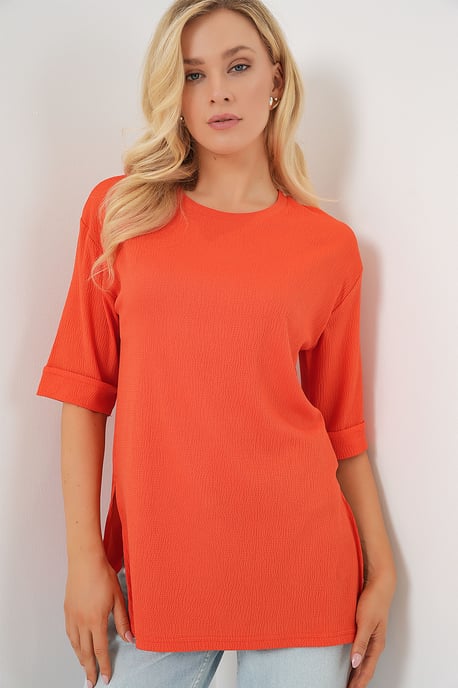 Gestructureerd Ronde Hals Korte Mouwen T-Shirt - Image 5