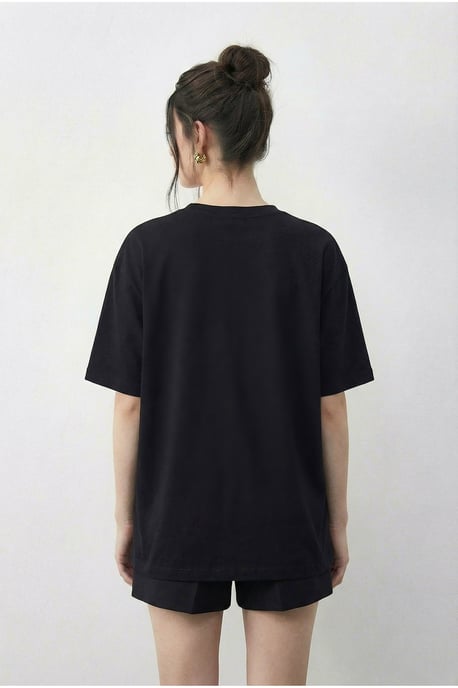 Ronde Hals Geometrisch Pailletten Gedrukt T-Shirt - Image 4