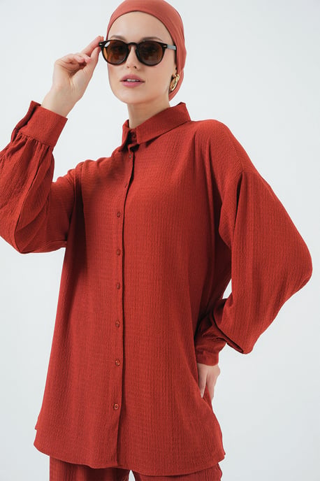Gestructureerde Brei Co-Ord Set met Kraag - Image 3