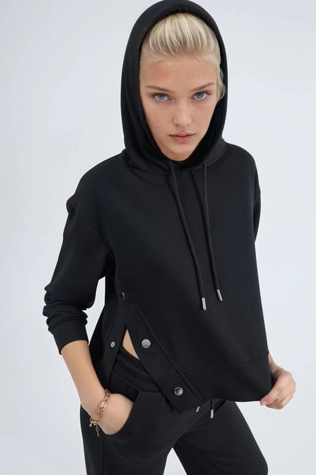 Modal Touch Hooded High Waist Wide Leg Two-Piece Set - Image 6