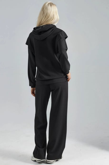 Modal Touch Embroidered Hooded Two-Piece Set - Image 3