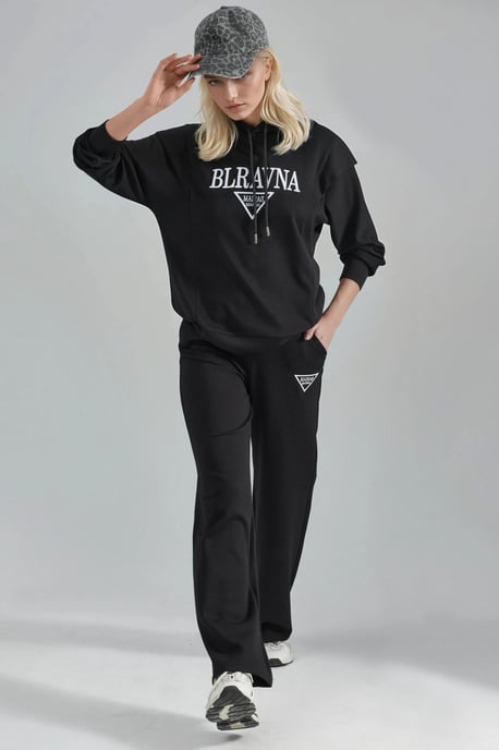 Modal Touch Embroidered Hooded Two-Piece Set - Image 6