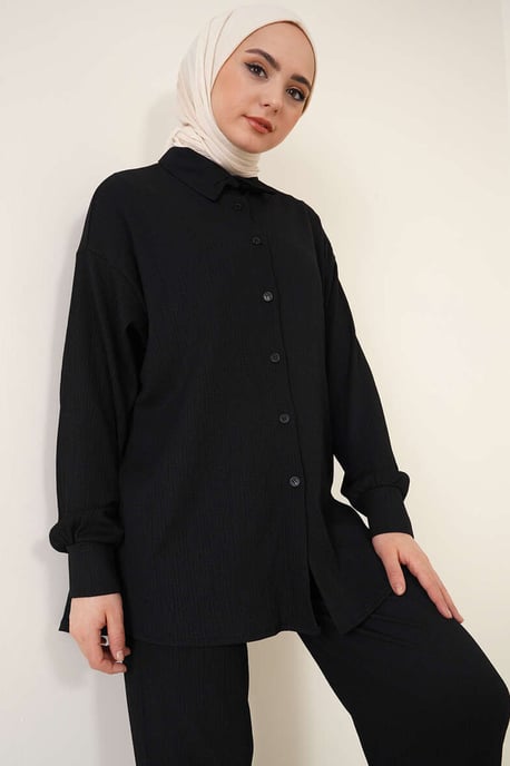 Oversized Skjorta & Byxor Tvådelat Set - Image 2