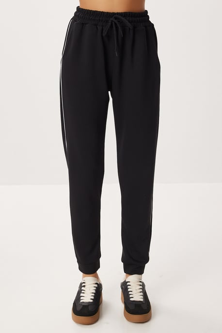 Contrasterende Binding Gedetailleerde Rits Sweatshirt & Jogger Tweedelige Set - Image 6
